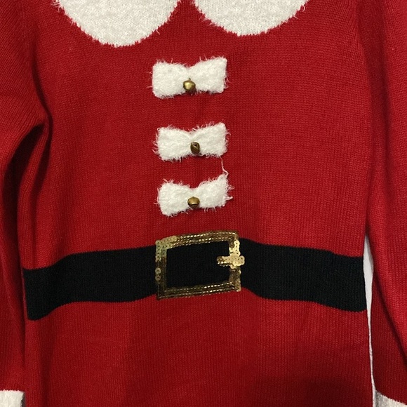 United States Sweaters Holiday women’s smallRed and White Knit Santa Sweater - Picture 4 of 8